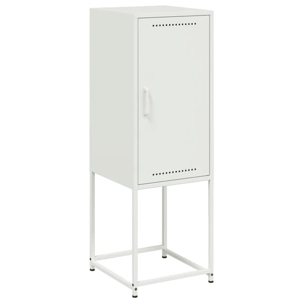 vidaXL Highboard hvit 36x39x107 cm stål