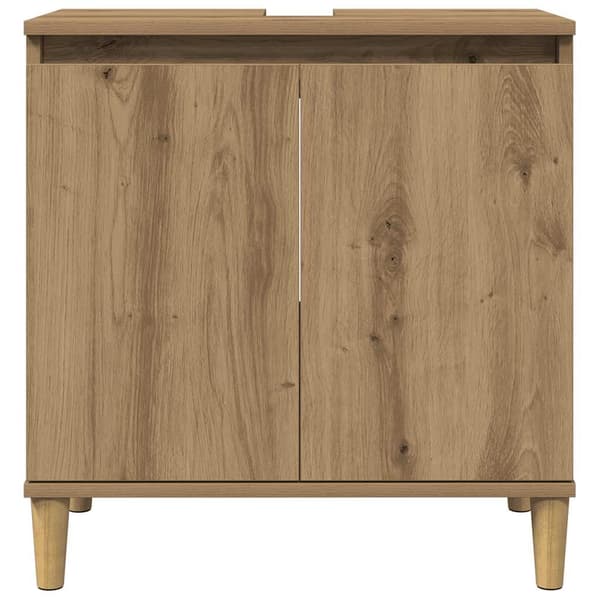vidaXL Servantskap artisan eik 58x33x60 cm konstruert tre