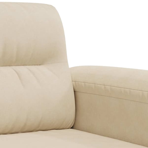 vidaXL 2-sitssoffa gräddvit 120 cm mikrofibertyg