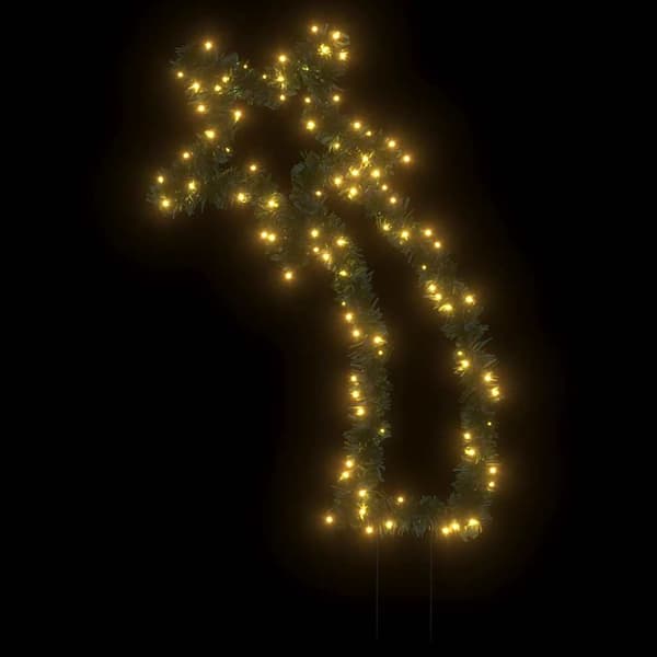vidaXL Julelysdekorasjon med pigger meteor 115 LEDs 89 cm