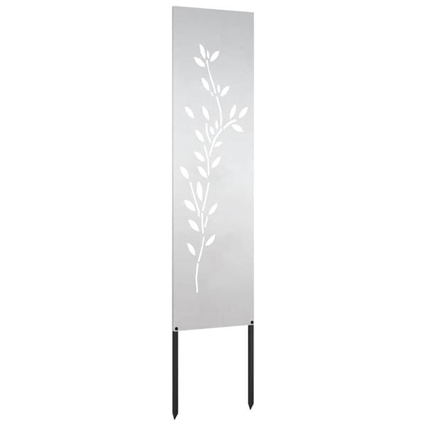 vidaXL Trädgårds integritetsskärm Silver 32 x 140 cm Rostfritt stål