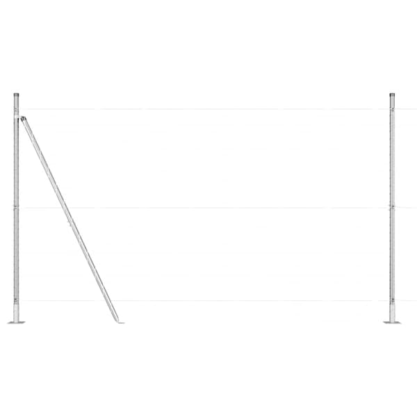 vidaXL Gjerdepåle 7 pcs sølv Stål