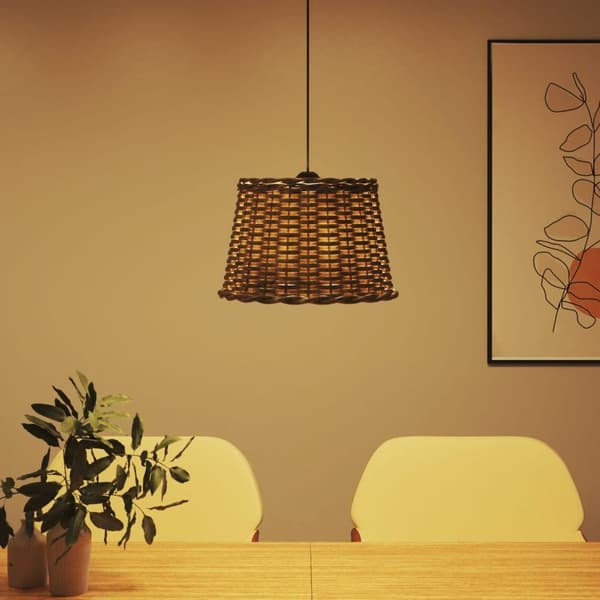 vidaXL Taklampskärm brun Ø40x26 cm korgmaterial