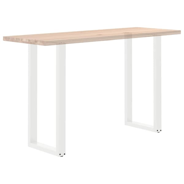 vidaXL Barbordben U-formet 2 stk hvit 50x(100-101) cm stål