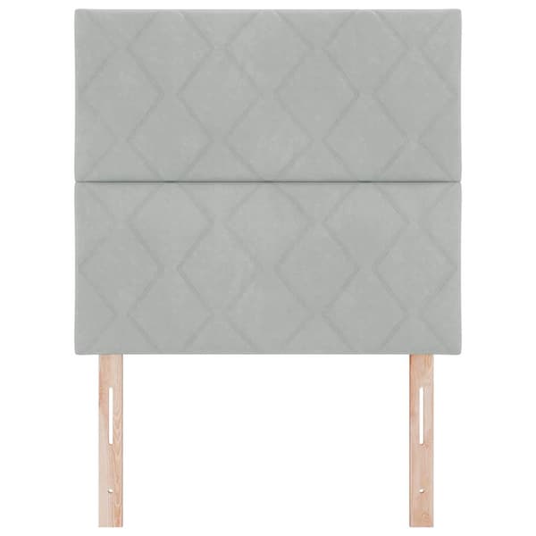 vidaXL LED huvuddyna Ljusgrå 90 cm Sammet