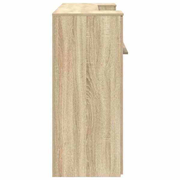 vidaXL Receptionsdisk sonoma-ek 180x50x103,5 cm konstruerat trä