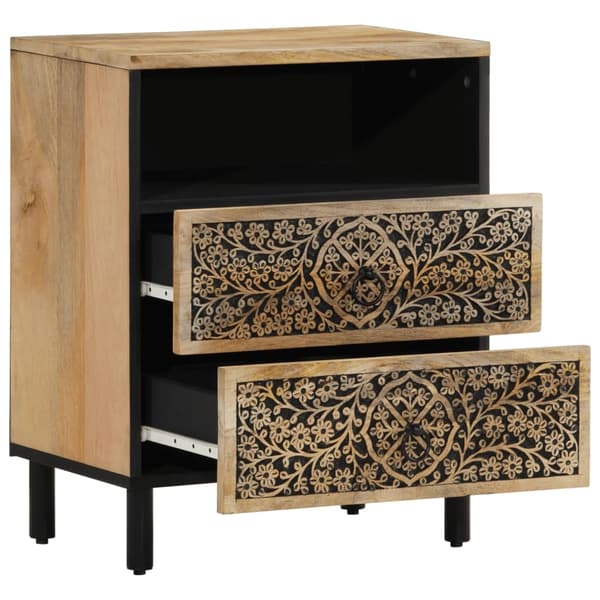 vidaXL Nattbord 50x33x60 cm heltre mango