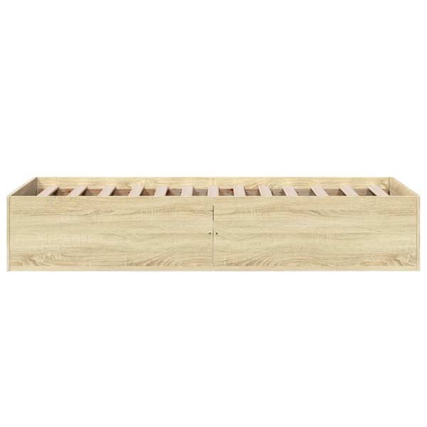 vidaXL Sengeramme sonoma eik 100x200 cm konstruert tre