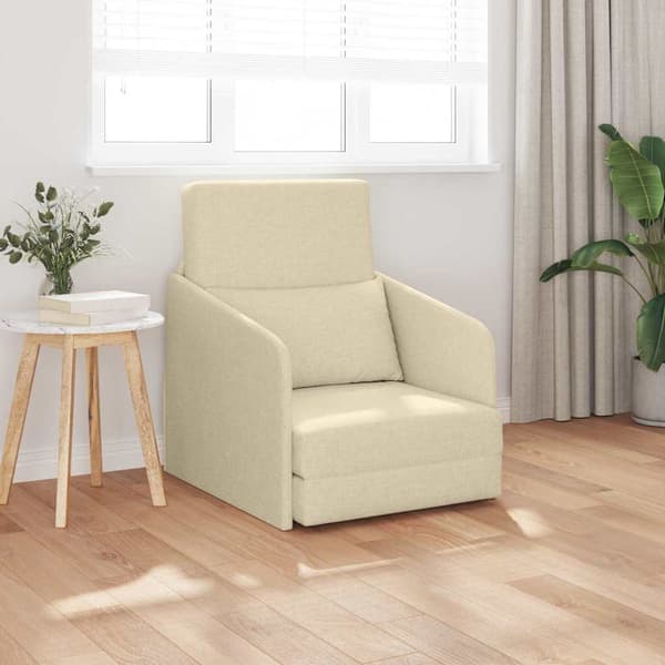 vidaXL Soffsäng Kräm 65 x 80 x 83 cm tyg