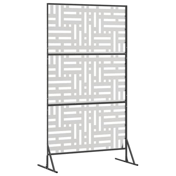 vidaXL Insynsskydd Grå 100 x 50 x 180 cm Stål