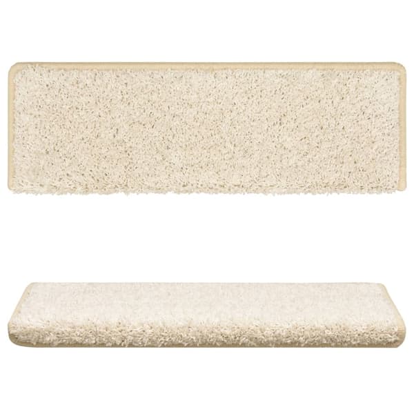 vidaXL Trappstegsmattor 10 st 65x21x4 cm vit