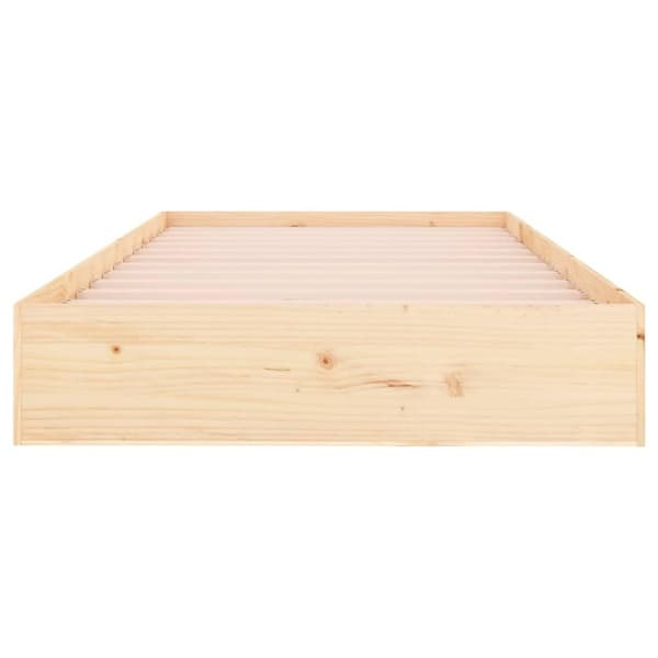 vidaXL Sängram massivt trä 90x200 cm
