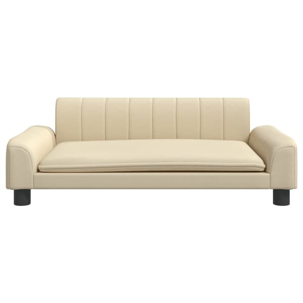 vidaXL Barnsoffa gräddvit 90x53x30 cm tyg