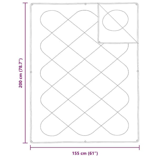 vidaXL 2-i-1 Duntäcke Vit 155 x 200 cm Polyester
