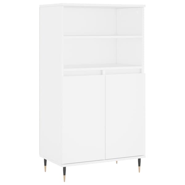 vidaXL Highboard hvit 60x36x110 cm konstruert tre