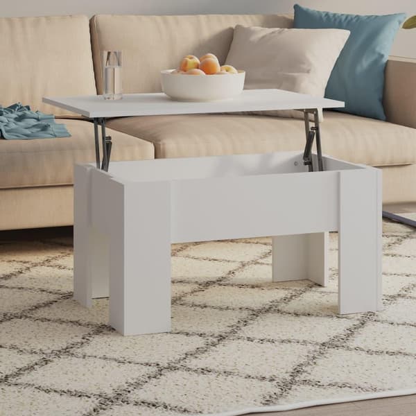 vidaXL Soffbord vit 79x49x41 cm konstruerat trä