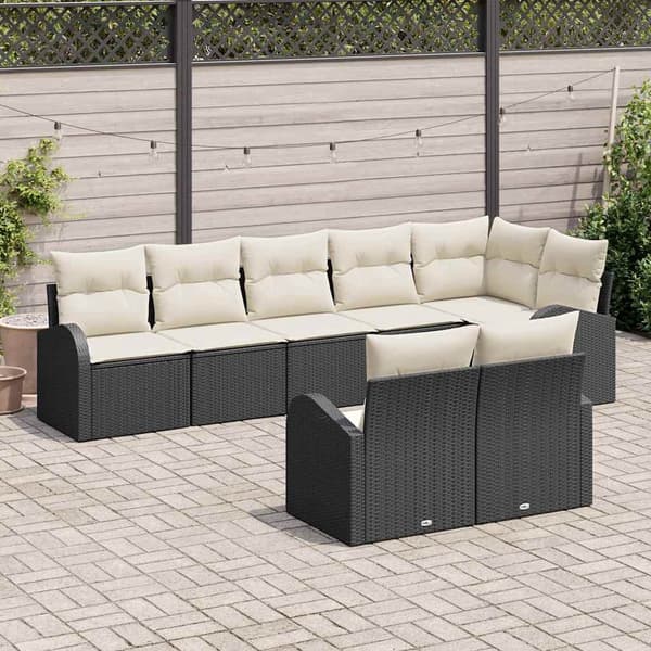 vidaXL Trädgårdsoffset 8 pcs konstrotting