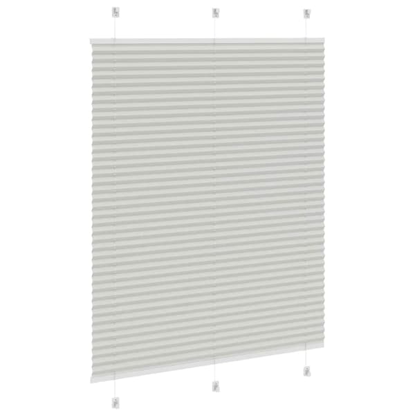 vidaXL Plisségardin lys grå 105x150 cm Stoffbredde 104,4 cm Polyester