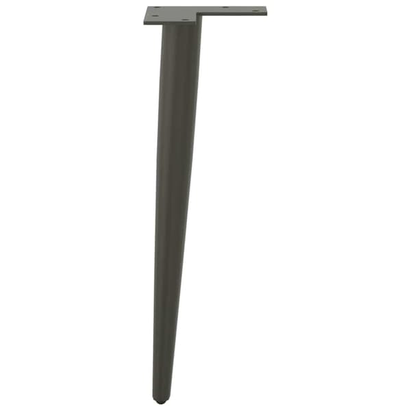 vidaXL Soffbordsben konisk form 4 st antracit 42-43 cm stål