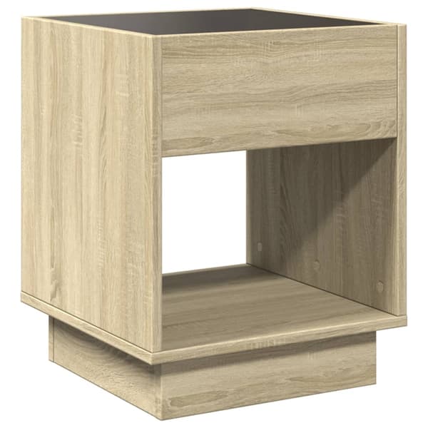 vidaXL Salongbord med Infinity LED sonoma eik 40x40x50 cm