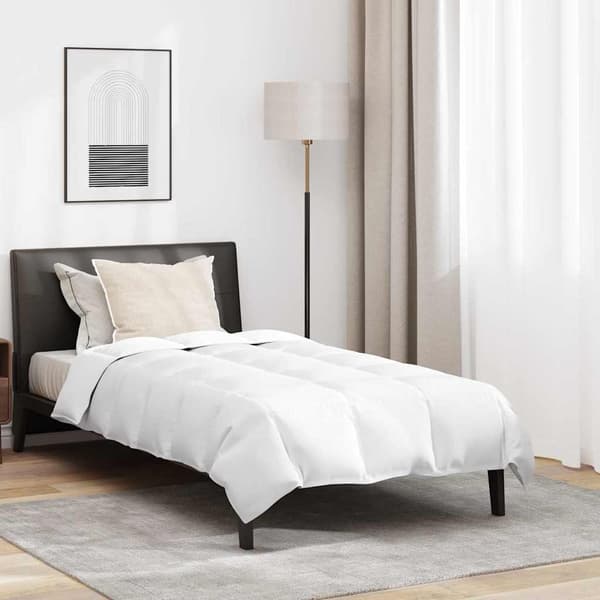 vidaXL Täckeset med kudde 2 pcs Vit 135 x 220 cm Dun