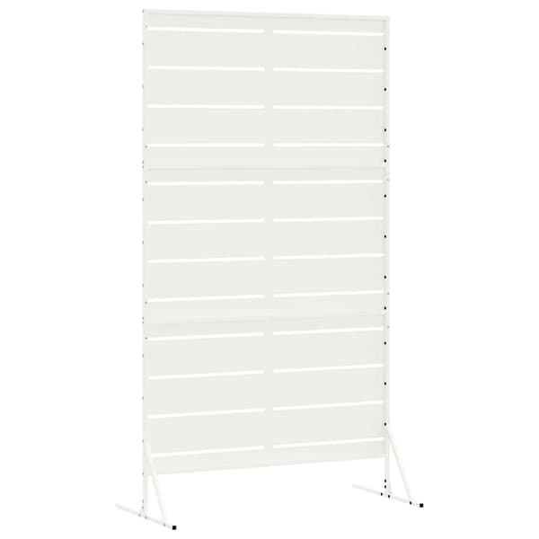 vidaXL Insynsskydd Vit 100 x 50 x 180 cm Stål