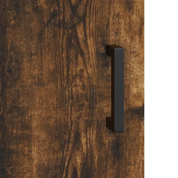 vidaXL Highboard røkt eik 34,5x34x180 cm konstruert tre