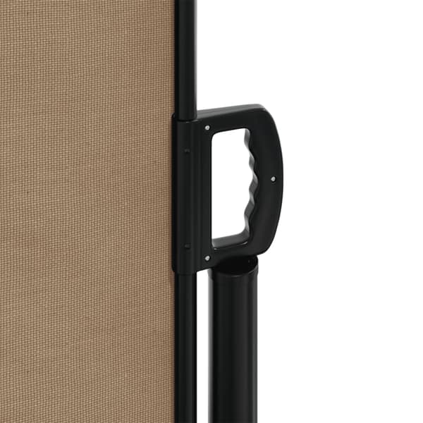 vidaXL Infällbar sidomarkis taupe 140x600 cm