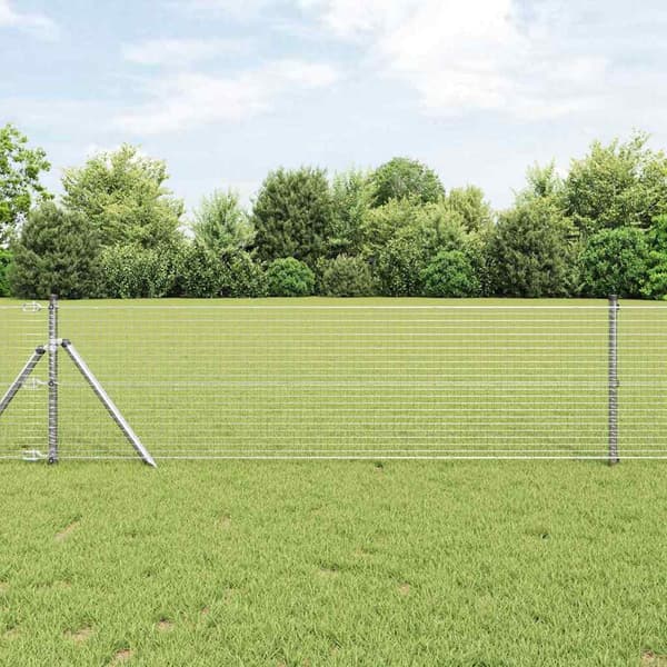 vidaXL Sveist trådgjerde sølv 0.4 x 10 m