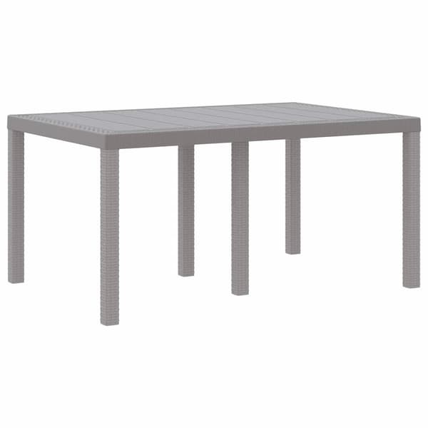 vidaXL Trädgårdsmöbelset 5 pcs Ljusgrå Polt rotting