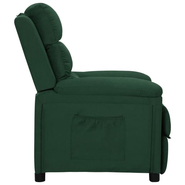 vidaXL Reclinerfåtölj mörkgrön tyg