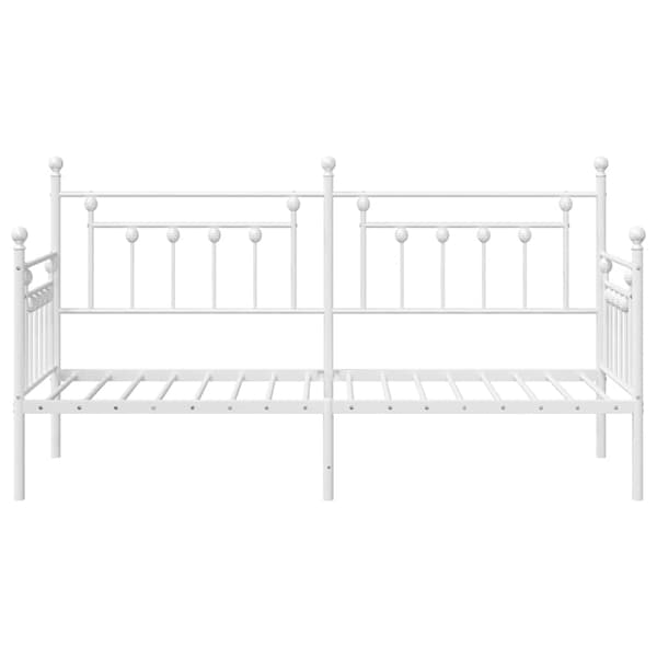 vidaXL Dagbäddram Vit 80 x 200 cm Stål