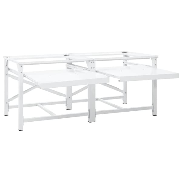 vidaXL | Vaskemaskin Pedestal | Hvit Stål