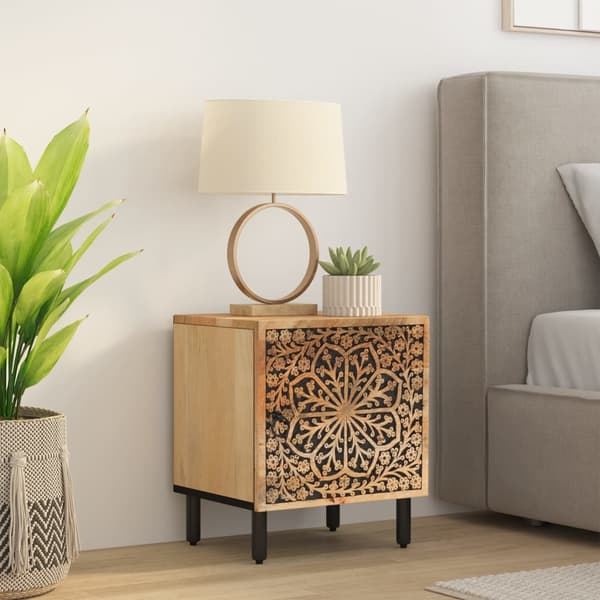 vidaXL Nattbord 40x33x46 cm heltre mango