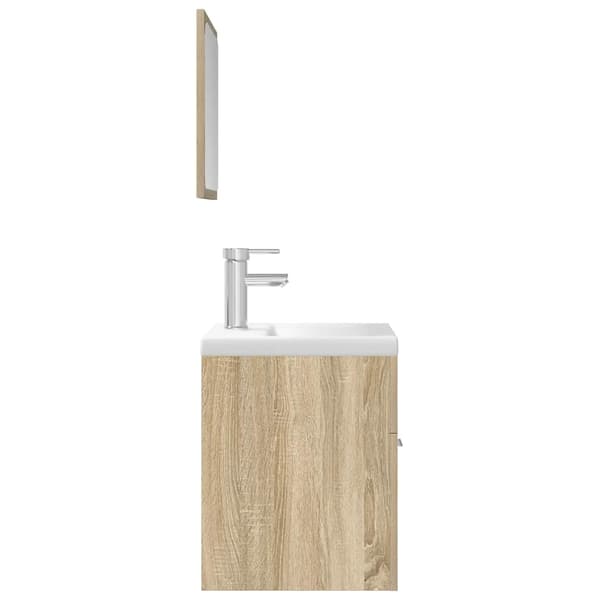 vidaXL Baderomsskapsett 3 deler sonoma eik konstruert tre