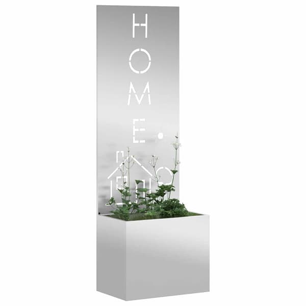 vidaXL Trädgårds integritetsskärm Silver 50 x 140 cm Galvaniserat stål
