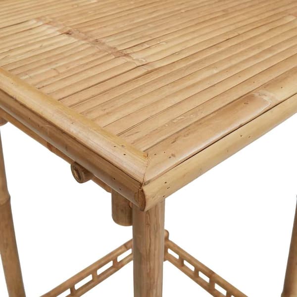 vidaXL Utebarbord kvadratiskt 55x55x100 cm bambu