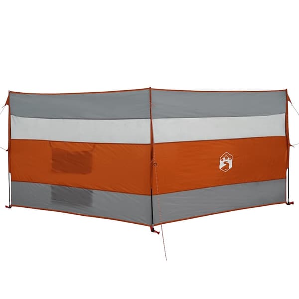 vidaXL Vindskydd för camping grått och orange 340x130 cm vattentätt