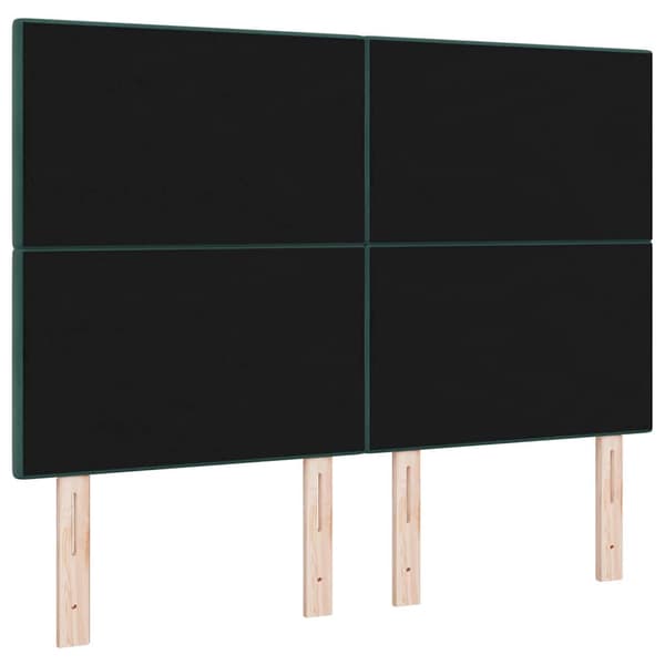 vidaXL LED Sänggavel Mörkgrön 80 cm Sammet