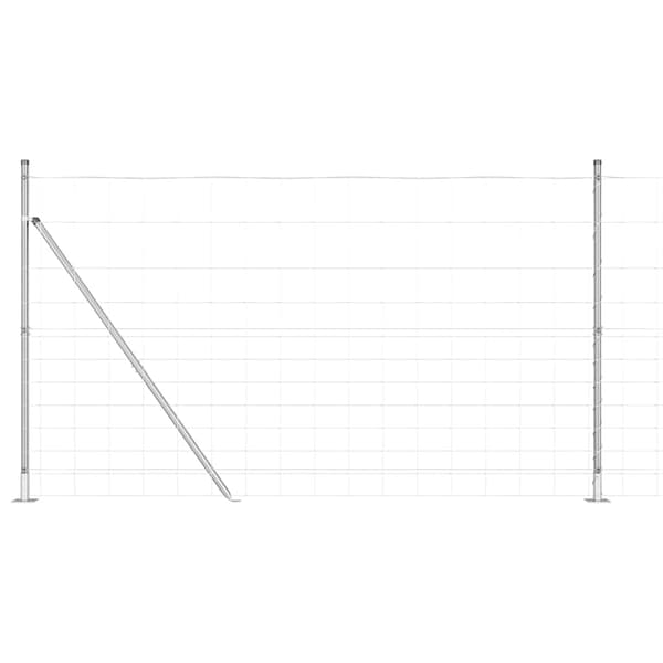 vidaXL Stängselstolpe Galvaniserad 25 x 1,4 m Stål