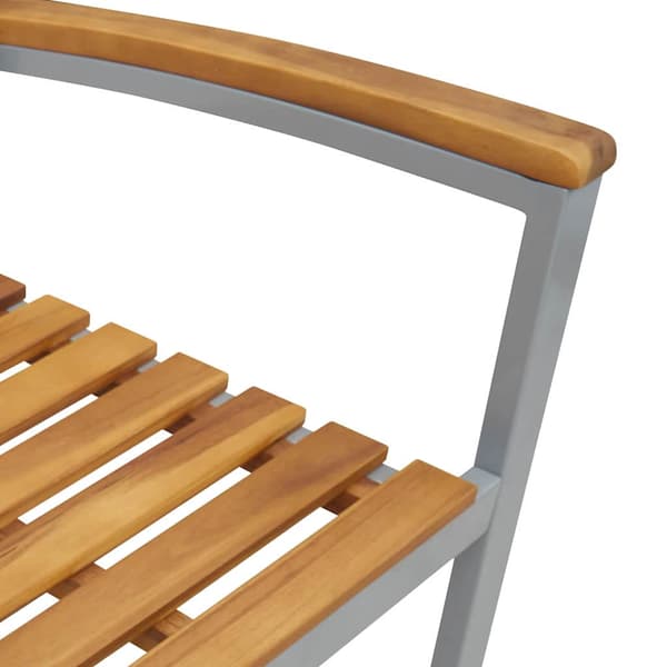 vidaXL Hage Spisegruppe 7 pcs Grå Solid akasietre