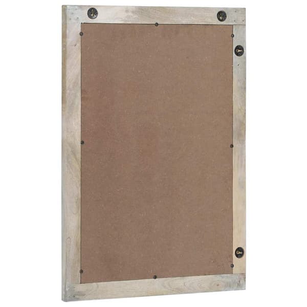 vidaXL Baderomsspeil Brun 70 x 50 x 2,5 cm Glass og solid mango tre