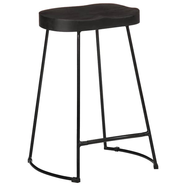 vidaXL Barkrakker 2 stk sort 45x40x62 cm heltre mango