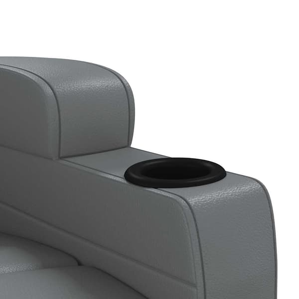 vidaXL Reclinerfåtölj grå konstläder
