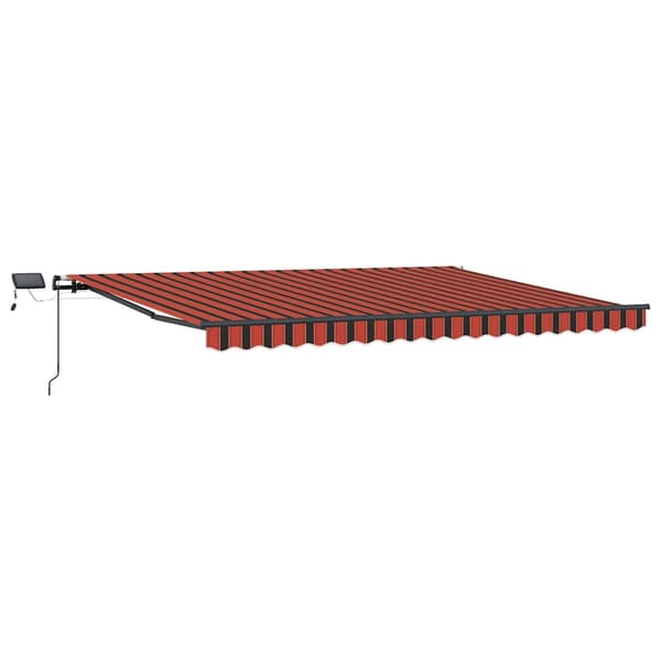vidaXL Utfällbar markis orange och brun 400 ×350 cm tyg