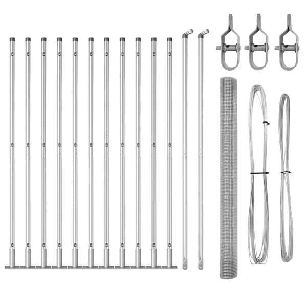 vidaXL Stängselstolpe Silver