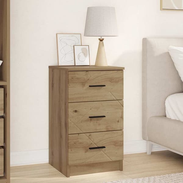 vidaXL Nattbordskap artisan eik 38 x 38 x 66 cm Konstruert tre