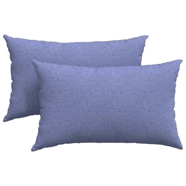 vidaXL Soffkuddar 2 st Jeansblå 50 x 30 cm tyg