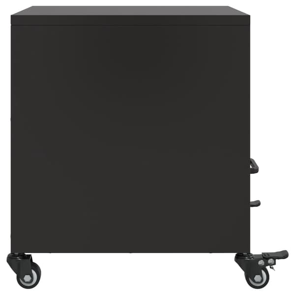 vidaXL Sängbord 2 st svart 36x39x43,5 cm stål