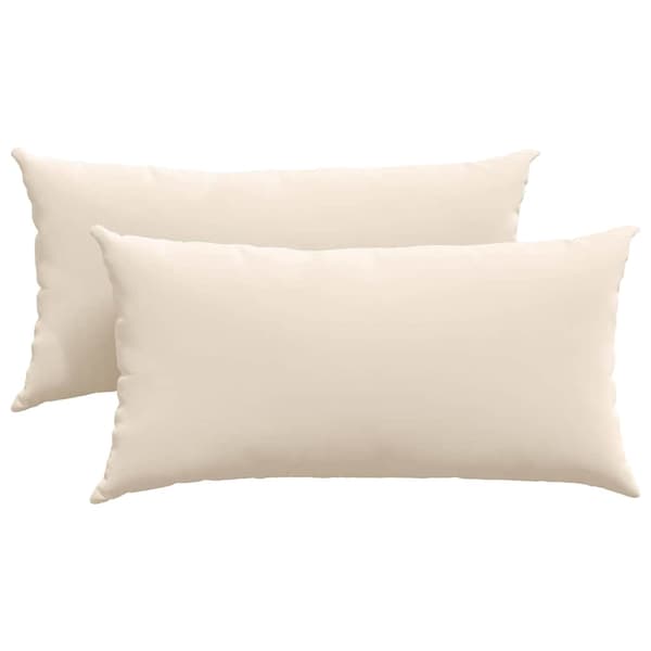 vidaXL Soffkuddar 2 st Beige 80 x 40 cm tyg